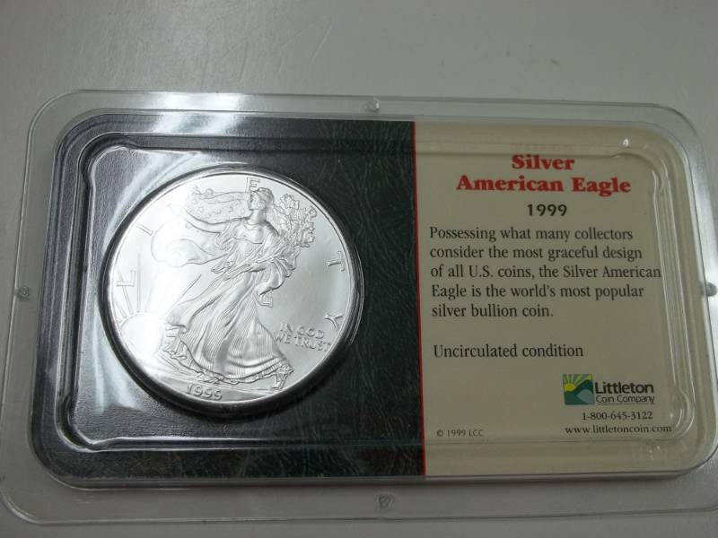 lot 13 image: Silver American Eagle 1 Oz. Fine Silver Year 1989 Coin