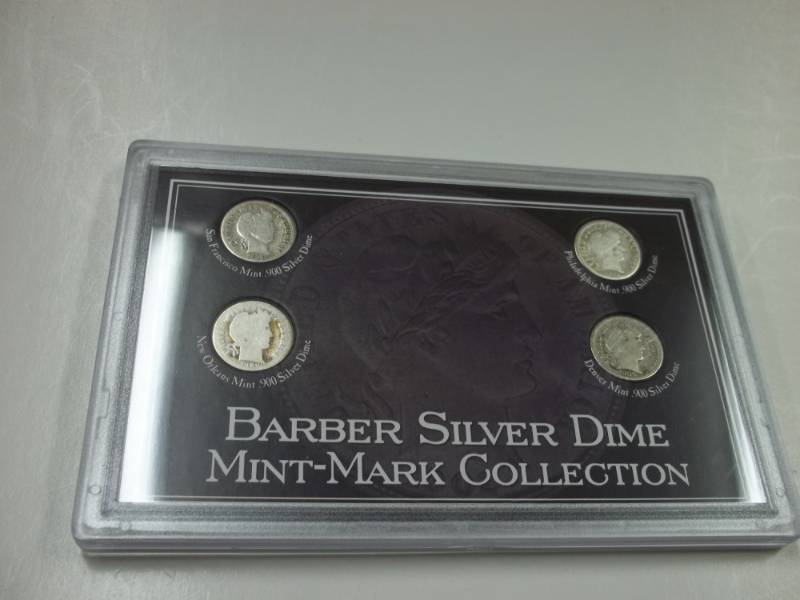 lot 53 image: Barber Silver Dime Mint-Mark Collection