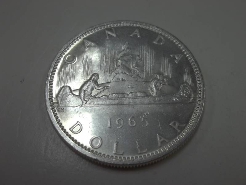 lot 120 image: 1965 Voyager Canadian Silver Dollar 80% Silver