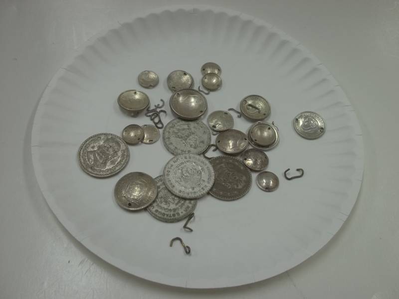 lot 180 image: Assorted Foreign Coins Some have been dimpled and drilled for medallion