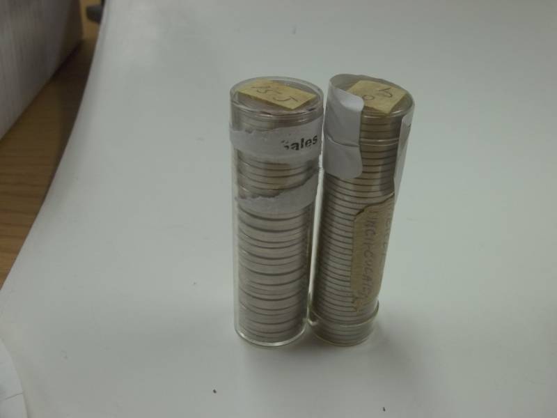 lot 186 image: 2 Rolls of 1961 P Nickels