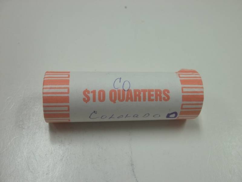 lot 198 image: Roll of D Colorado Quarters
