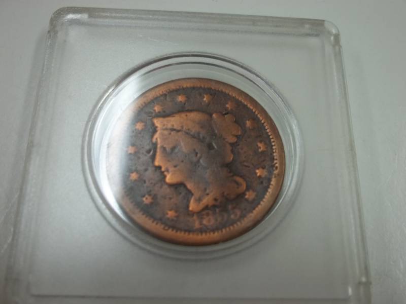 lot 209 image: 1855 One Cent Piece