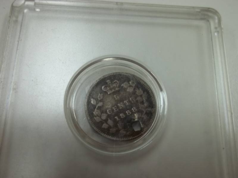 lot 210 image: 1888 Canadian 5 Cents