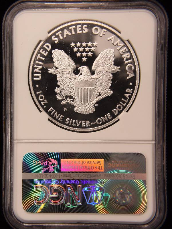 2015 W PROOF AMERICAN SILVER EAGLE 1 TROY OZ. .999 FINE SILVER DOLLAR PF69 ULTRA CAMEO