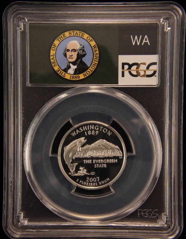 2007-S SILVER PROOF WASHINGTON QUARTER PR69DCAM