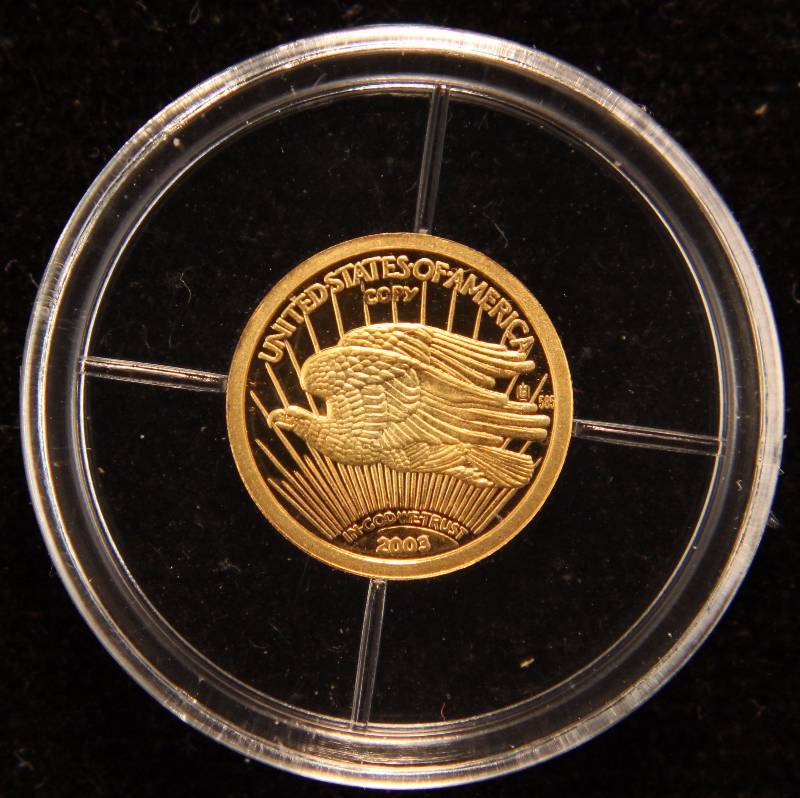 PROOF GOLD 12 GRAM (.5 G) .585 (14K) IN AIRTITE HOLDER WITH CERTIFICATE