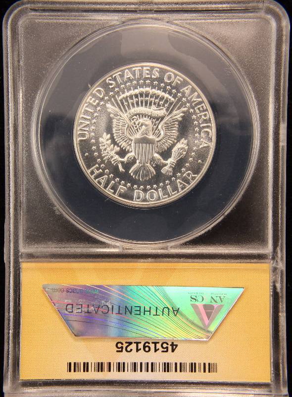 1964 PROOF KENNEDY SILVER HALF DOLLAR CERTIFIED PF67 ANACS