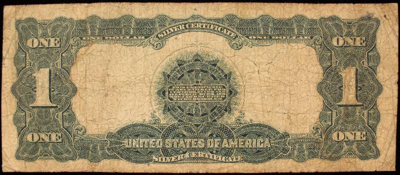 1899 US $1 BLACK EAGLE SILVER CERTIFICATE VERY GOOD