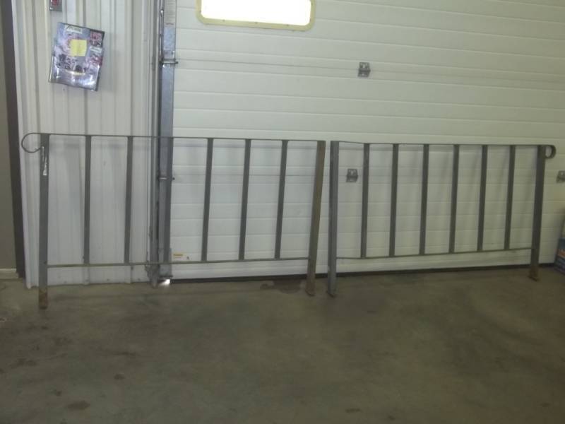 lot 6 image: Pair of iron railings each piece is 5 x 34 tall
