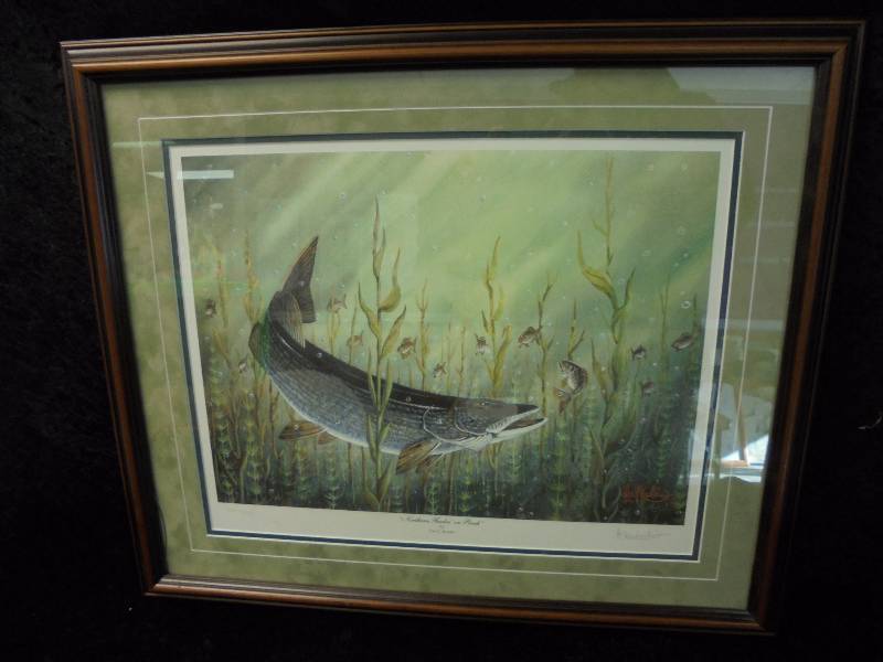 lot 1 image: Les Kouba Print Northern Feedn on Perch, SignedNumbered, 26x22, 3323000