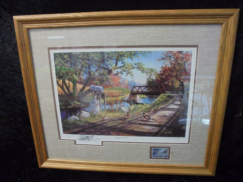 lot 2 image: Ken Zylla Nary a Care Commemorative Print, Signed