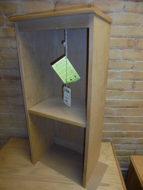 lot 5 image: WoodCraft Furniture Utility Hutch, New, retails $159, unfinished, 36x16x12