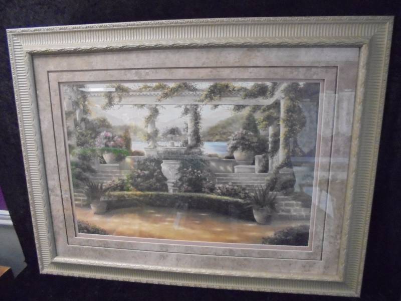 lot 60 image: FramedMatted Print - GardenLake, 32x41
