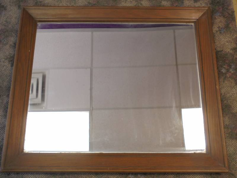 lot 69 image: Wood Framed Mirror, 32x37