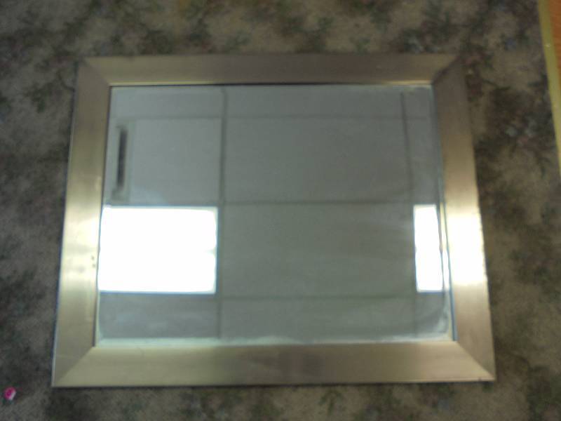 lot 70 image: Silver Framed Mirror, 27x33