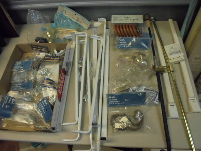 lot 137 image: Lot - KIRSCH & Misc Brands Window Hardware, Rods, Etc