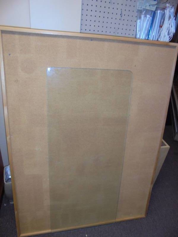 lot 185 image: Bulletin Board (48x36) & Glass Piece