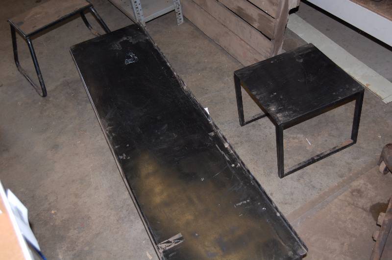 lot 119 image: Steel Stand and Stools