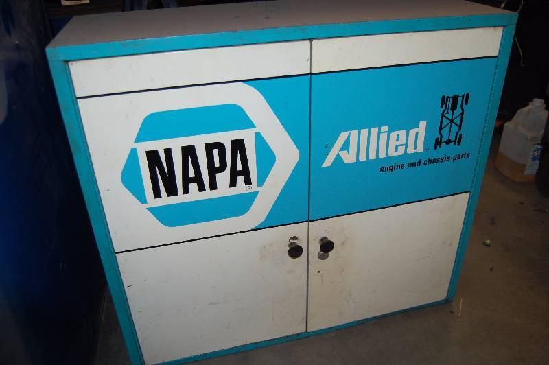 lot 128 image: Steel NAPA Engine Parts Cabinet