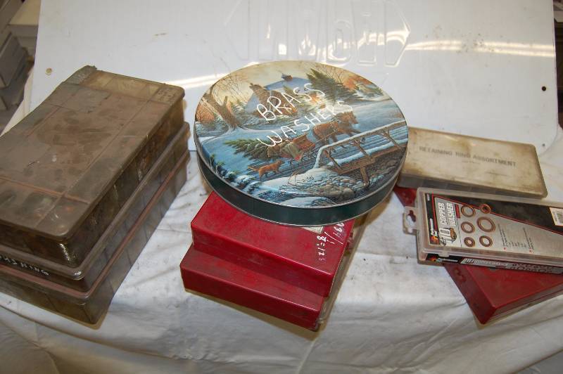 lot 365 image: Bushings, O-rings, Copper Washers, StarterAlternator Hardware in Containers