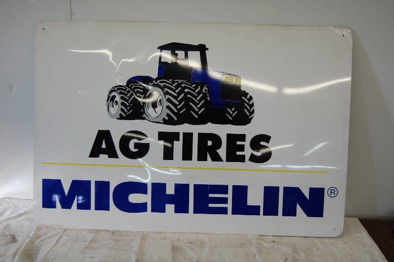 lot 462 image: Steel Michelin AG Tires Sign