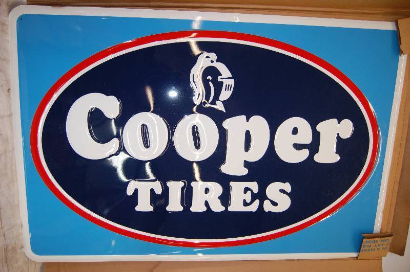 lot 469 image: Cooper Tires Steel Sign