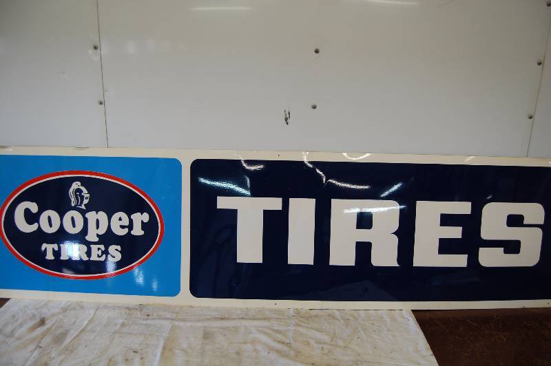 lot 470 image: Cooper Tires Steel Sign