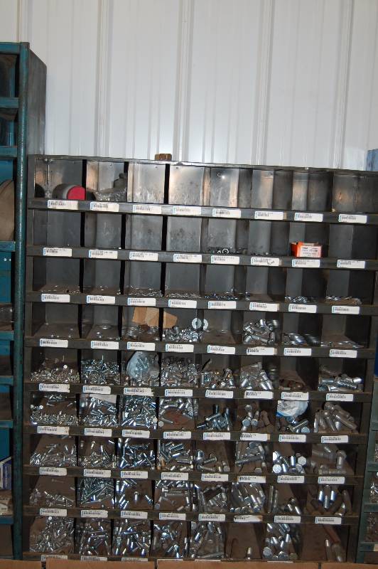 lot 507 image: Steel Shelf Containing Hardware