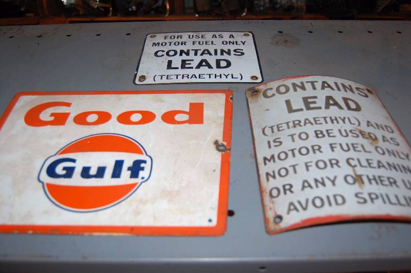 lot 847 image: Gasoline Advertisments and Warning Signs