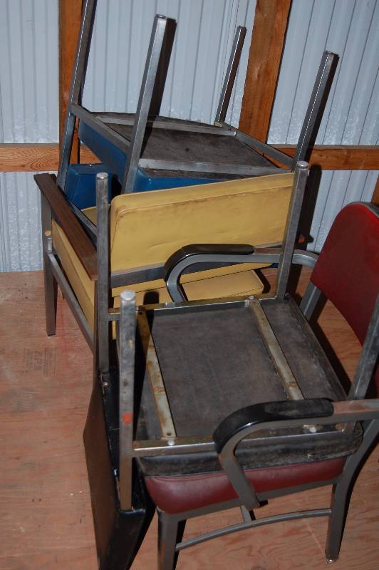 lot 913 image: Old Waiting Room Chairs