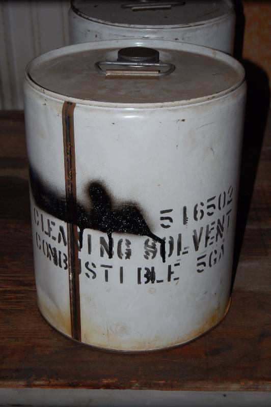 lot 1556 image: Five gallon Can of Cleaning Solvent