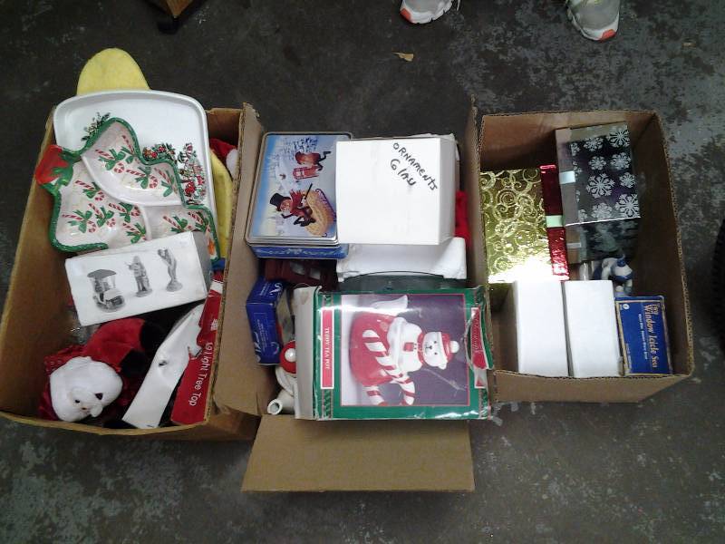 lot 50 image: 3-Boxes Of Christmas Related
