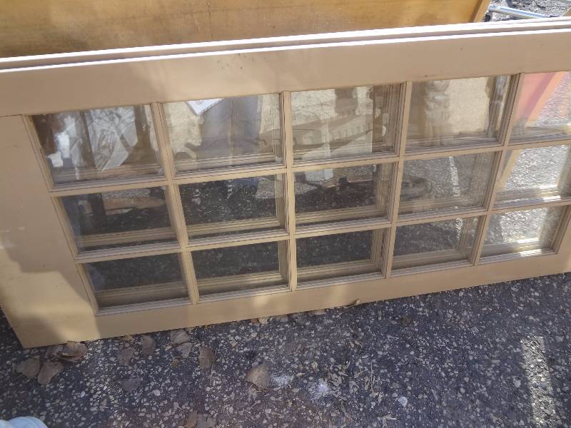 lot 9 image: Pair Large Door Windows