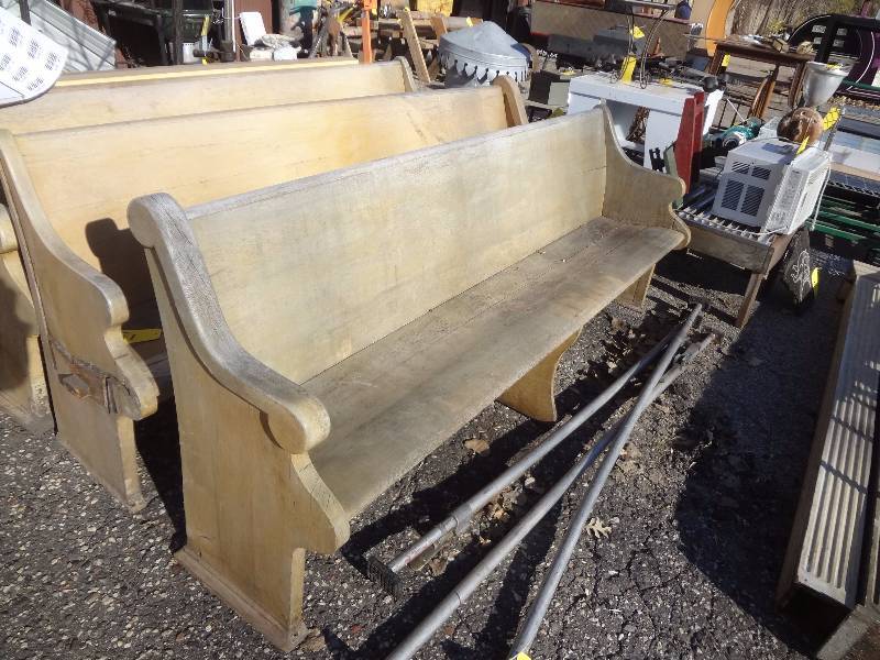 lot 12 image: Old Oak Church Pew