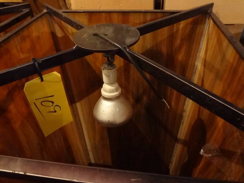 lot 109 image: Huge Slag Glass Light Fixture