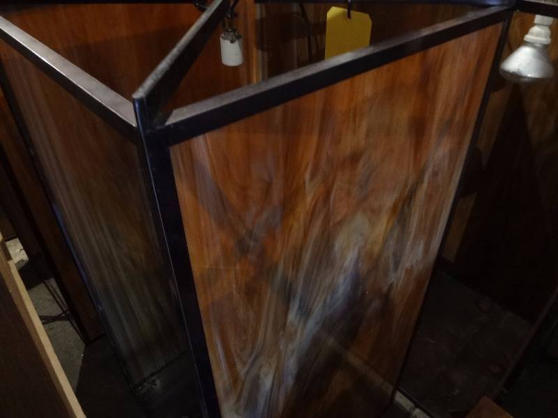 lot 111 image: Huge Slag Glass Light Fixture