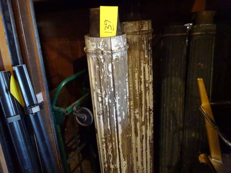 lot 139 image: Pair of Old White Columns