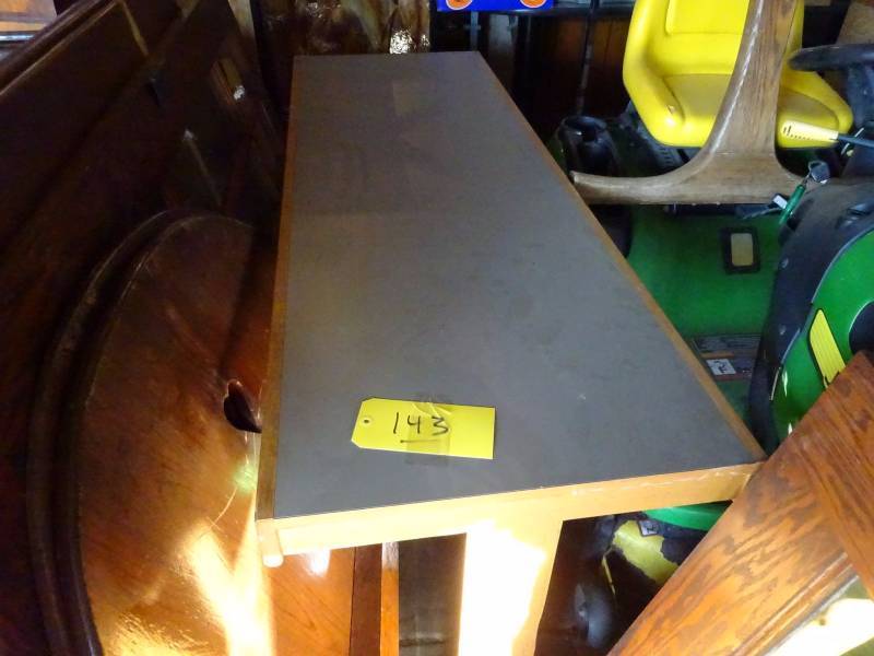 lot 143 image: Long Narrow Formica Topped Table