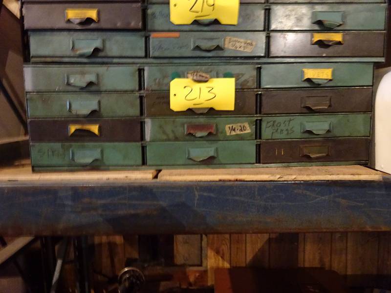 lot 213 image: Metal Index File,Old