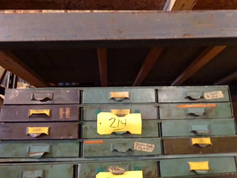 lot 214 image: Metal Index File,Old