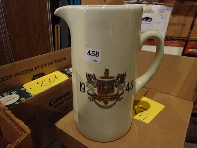 lot 226 image: Unique Pitcher, Airplane Cups, Aretha