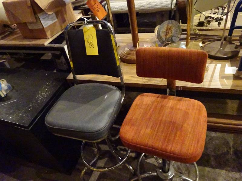 lot 238 image: Pair High swivel Stools