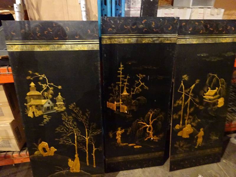 lot 239 image: (3) Chinese Panels