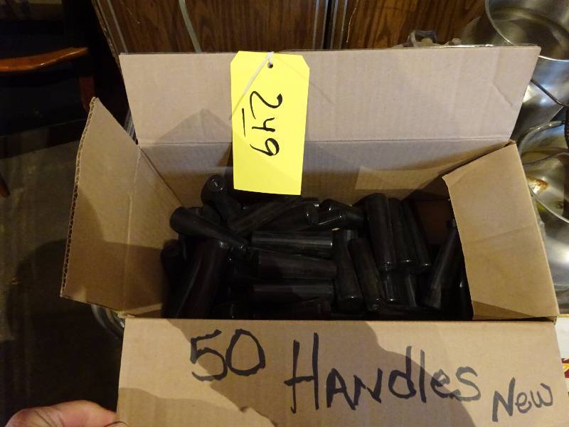 lot 249 image: Lot of Black Plastic handles