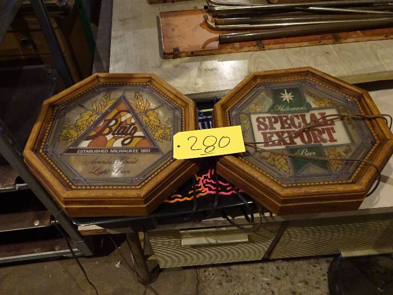 lot 280 image: Beer, Ice Cream Signs