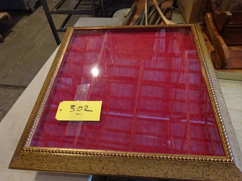 lot 302 image: Gold FrameRed Velvet
