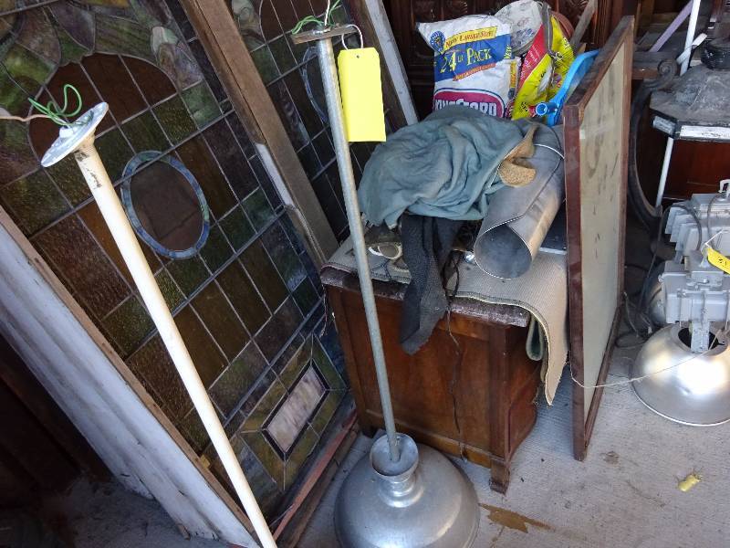 lot 310 image: Pair Galvanized Drop Lights