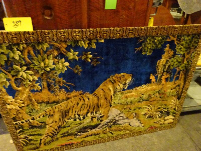 lot 389 image: Huge Tiger Tapestry