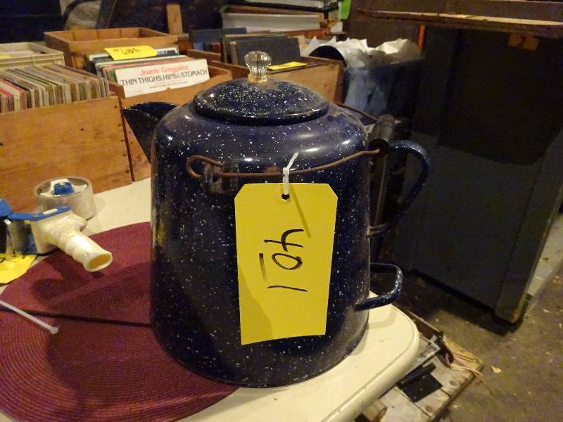 lot 401 image: Blue Coffee Pot